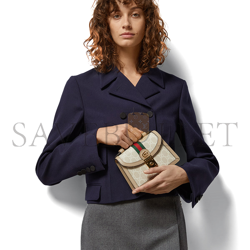 GUCCI OPHIDIA MINI TOP HANDLE BAG 696180 (17.5*13*6cm) GUCCI OPHIDIA MINI TOP HANDLE BAG 696180 (17.5*13*6cm)